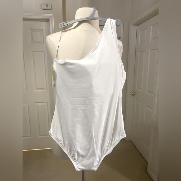 Michael Kors Women's Embellished One-Shoulder Underwire One-Piece Swimsuit NWT - Picture 3 of 9